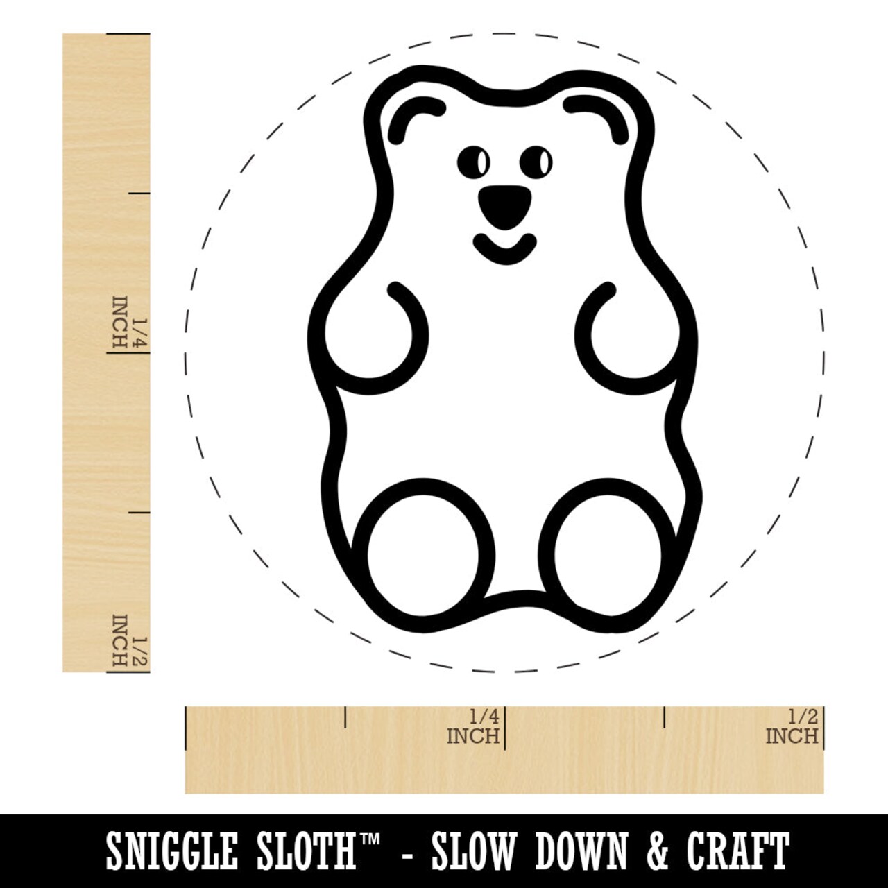 Gummi Bear Candy Self-Inking Rubber Stamp for Stamping Crafting Planners